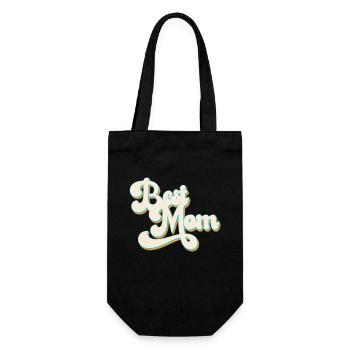 Best Mom Mother's Day Funny Mom Design - Gift Bag for Bottles - black - Front