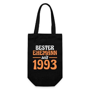 Valentinstag Bester Ehemann Seit 1993 - Geschenkbeutel für Flaschen - Schwarz - Vorne