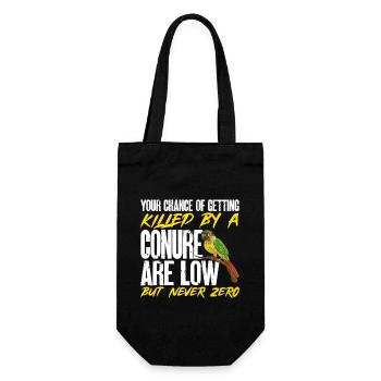 Molina Parakeet Parrot Bird Parakeet - Gift Bag for Bottles - black - Front