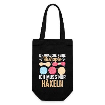 Therapy Gift I Just Need to Crochet - Gift Bag for Bottles - black - Front