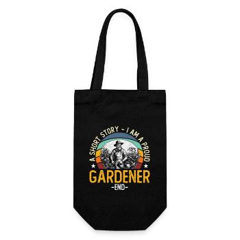 Gardener A Short Story I Am A Proud Horticulturist - Gift Bag for Bottles - black - Front