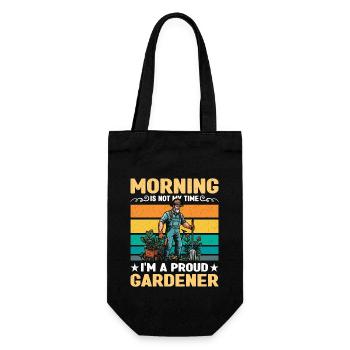 Gardener Morning Is Not My Time aime jardiner - Sac à bouteille - noir - Devant