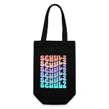 Schulz Family Colorful Gradient Statement Member - Gift Bag for Bottles - black - Front