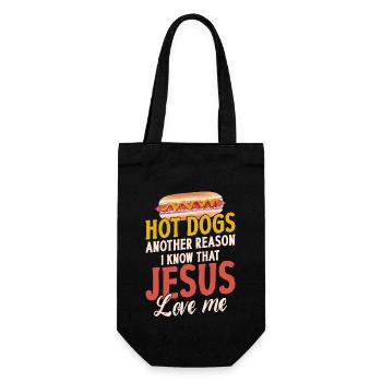 Hot Dog Adult Jesus Faith - Gift Bag for Bottles - black - Front