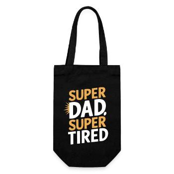 Déclaration Super Papa Super Fatigué - Sac à bouteille - noir - Devant