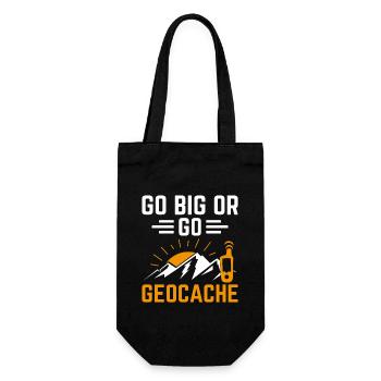 Geocaching Geocache Funny Geocacher Geocacher Sayi - Gift Bag for Bottles - black - Front