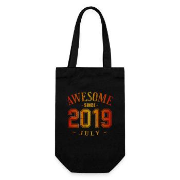 July 2019 - Geburtstag im Juli Awesome - Geschenkbeutel für Flaschen - Schwarz - Vorne