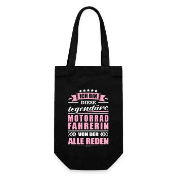Ich Bin Diese Legendäre Motorradfahrerin Motorrad - Geschenkbeutel für Flaschen - Schwarz - Vorne