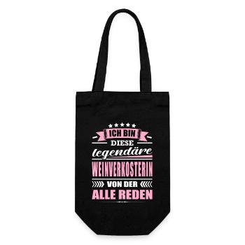 Ich Bin Diese Legendäre Weinverkosterin Wein - Geschenkbeutel für Flaschen - Schwarz - Vorne
