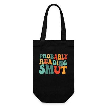 Probably Reading Smut Romance Books Smut - Gift Bag for Bottles - black - Front
