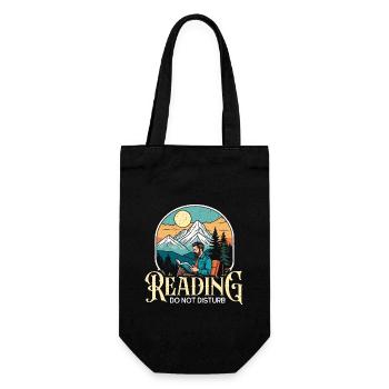 Reading Do Not Disturb Bookworm Literature Bookish - Gift Bag for Bottles - black - Front
