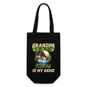 Grand-père est mon nom, la pêche est mon jeu - Sac à bouteille - noir - Devant