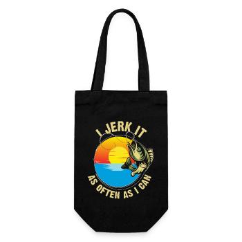 I jerk it as often as I can - Gift Bag for Bottles - black - Front