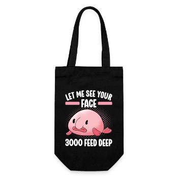 Cute Blob Fish Ugly Fish - Gift Bag for Bottles - black - Front