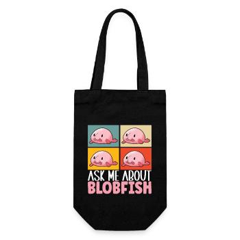 Poisson blob mignon poisson laid - Sac à bouteille - noir - Devant