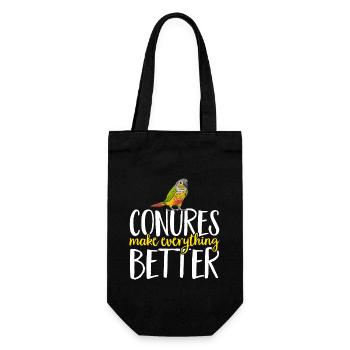 Molina Parakeet Parrot Bird Parakeet - Gift Bag for Bottles - black - Front