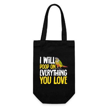 Molina Parakeet Parrot Bird Parakeet - Gift Bag for Bottles - black - Front