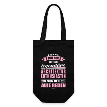 Ich Bin Diese Legendäre Architektur Enthusiastin - Geschenkbeutel für Flaschen - Schwarz - Vorne