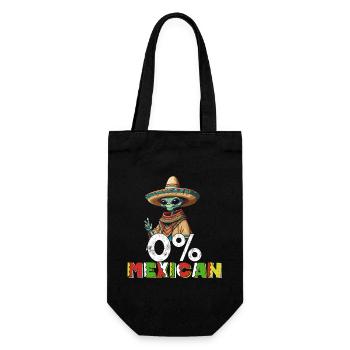 Mexikanischer Alien Lustiger Fiesta Spruch Feier - Geschenkbeutel für Flaschen - Schwarz - Vorne