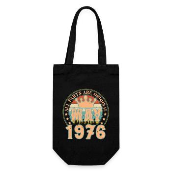 May 1976. May 1976 Birthday Gift. May 1976 - Gift Bag for Bottles - black - Front