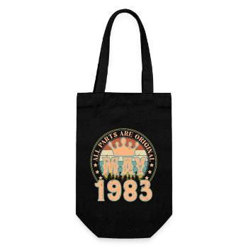 May 1983. May 1983 Birthday Gift. May 1983 - Gift Bag for Bottles - black - Front
