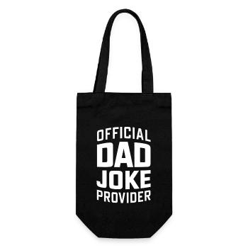 Offizieller Dad Joke Versorger - Geschenkbeutel für Flaschen - Schwarz - Vorne