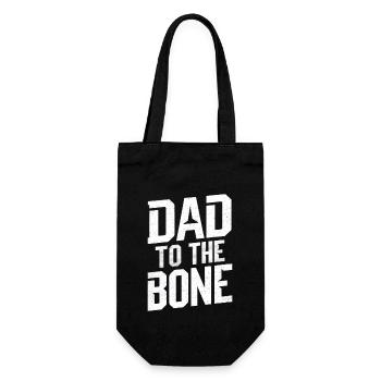 Papa jusqu’à l’os Expression forte - Sac à bouteille - noir - Devant