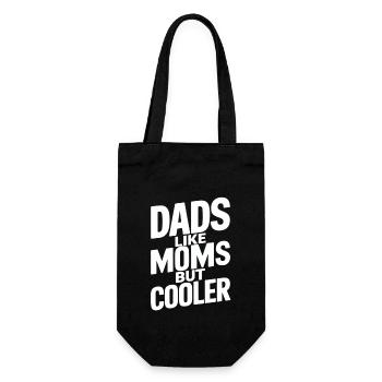 Dads Like Moms But Cooler - Geschenkbeutel für Flaschen - Schwarz - Vorne