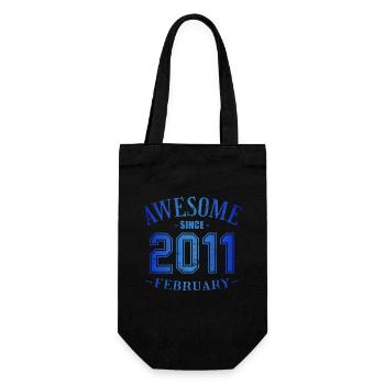 February 2011 - Geburtstag im Februar Awesome - Geschenkbeutel für Flaschen - Schwarz - Vorne