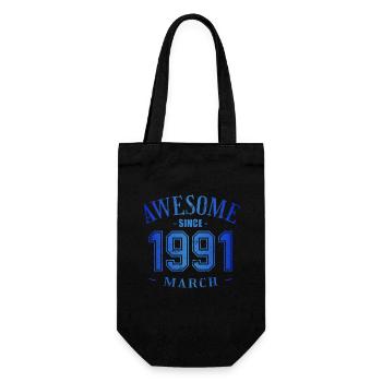 Mars 1991 - Anniversaire en mars Génial - Sac à bouteille - noir - Devant