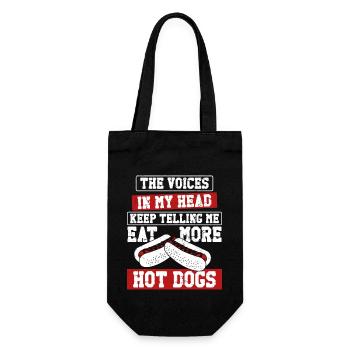 Hot Dog Adult The Voices In My - Gift Bag for Bottles - black - Front