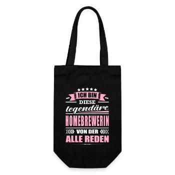 Ich Bin Diese Legendäre Homebrewerin Bier - Geschenkbeutel für Flaschen - Schwarz - Vorne