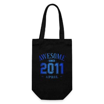 April 2011 - Geburtstag im April Awesome - Geschenkbeutel für Flaschen - Schwarz - Vorne