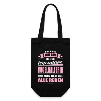 Ich Bin Diese Legendäre Vogelhalterin Vogelkunde - Geschenkbeutel für Flaschen - Schwarz - Vorne