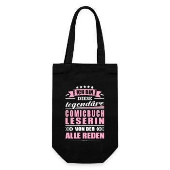 Ich Bin Diese Legendäre Comicbuchleserin Comic - Geschenkbeutel für Flaschen - Schwarz - Vorne