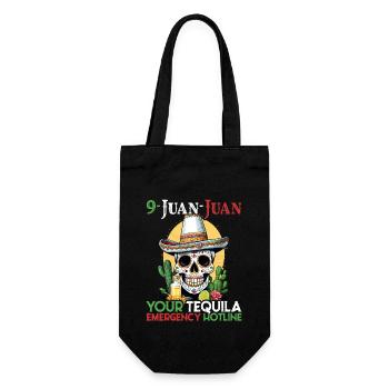 Lustiger Tequila Spruch Cinco De Mayo Design - Geschenkbeutel für Flaschen - Schwarz - Vorne