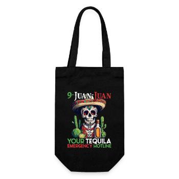Lustiger Tequila Spruch Cinco De Mayo Design - Geschenkbeutel für Flaschen - Schwarz - Vorne