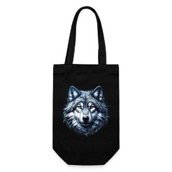 Wolf - Gift Bag for Bottles - black - Front