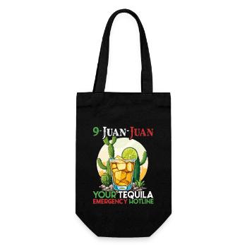 Lustiger Tequila Spruch Cinco De Mayo Design - Geschenkbeutel für Flaschen - Schwarz - Vorne