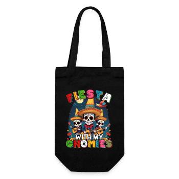 Gnomes Dwarves Fiesta Funny Holiday Saying - Gift Bag for Bottles - black - Front