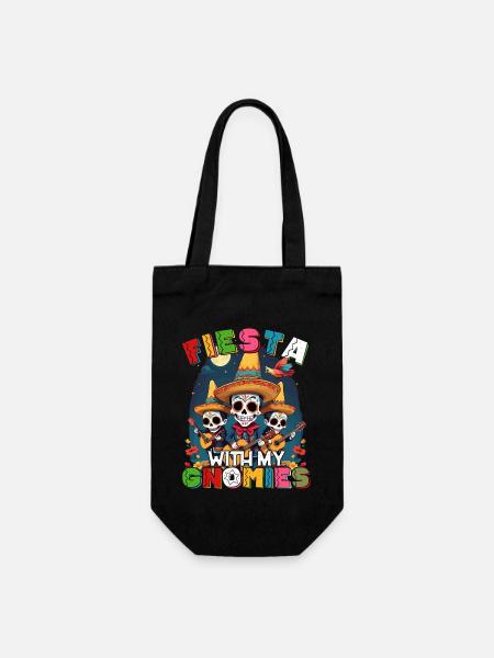 Gnomen Zwergen Fiesta Lustiger Feiertag Spruch - Geschenkbeutel für Flaschen - Schwarz
