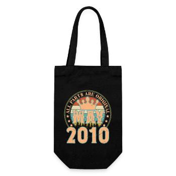 May 2010. May 2010 Birthday Gift. May 2010 - Gift Bag for Bottles - black - Front