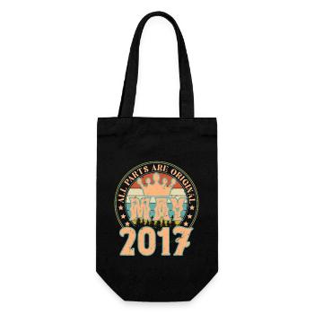 May 2017. May 2017 Birthday Gift. May 2017 - Gift Bag for Bottles - black - Front