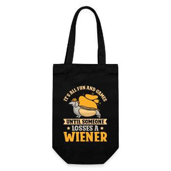 Hot Dog Adult Humor Pun Naughty - Gift Bag for Bottles - black - Front