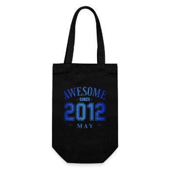 May 2012 - Birthday in May Awesome - Gift Bag for Bottles - black - Front
