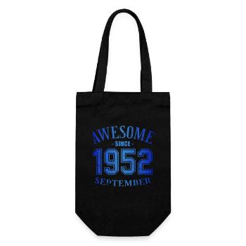 September 1952 - Geburtstag im September Awesome - Geschenkbeutel für Flaschen - Schwarz - Vorne
