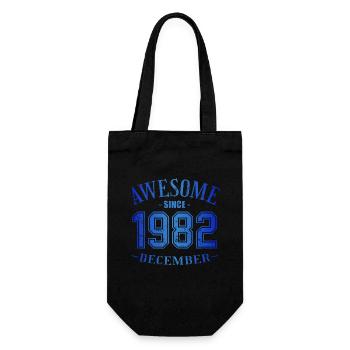 December 1982 - Geburtstag im Dezember Awesome - Geschenkbeutel für Flaschen - Schwarz - Vorne