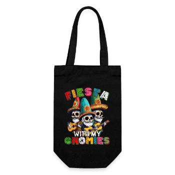 Funny Gnome Fiesta and Mexican - Gift Bag for Bottles - black - Front