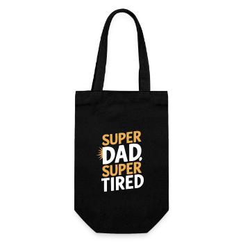 Super papa super fatigué sujet unique - Sac à bouteille - noir - Devant