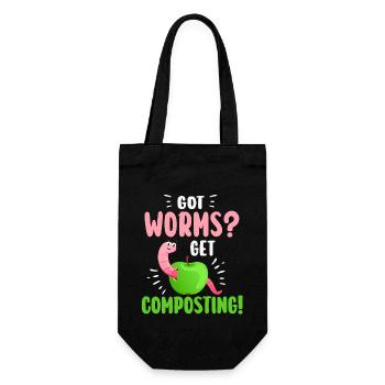 Vermicompost Fermier Vermicompost Mignon Hommes Femmes - Sac à bouteille - noir - Devant